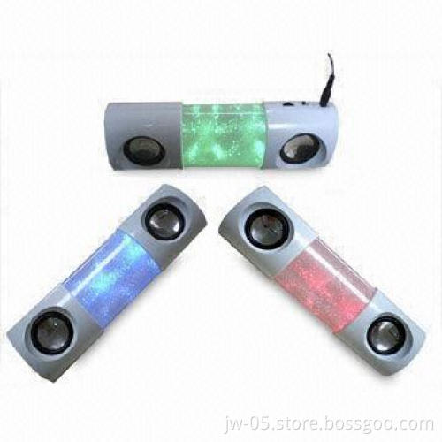 Mini Portable Speakers with Colorful Flash Light Glitters Automatically